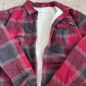 Modern Amusement Red Plaid Sherpa Jacket